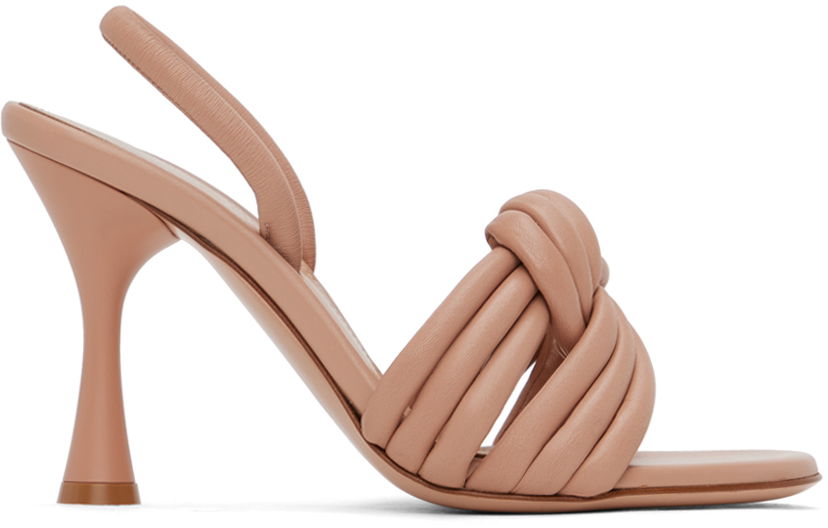 Tennarit ja kengät Gianvito Rossi Ottavia Knotted Heeled Sandals Vaaleanpunainen | G32458.95LAC.NAP