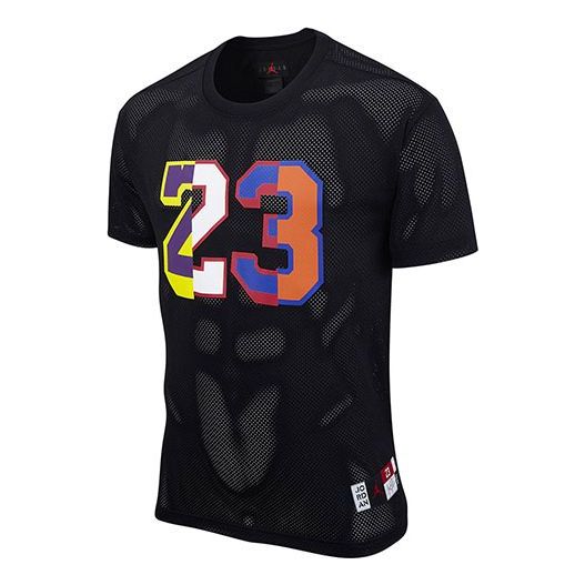 Jersey Jordan Jordan DNA Colorblock Mesh T-Shirt Musta | DJ6387-010