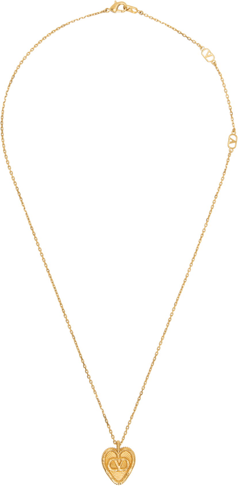 Kaulakoru Valentino Valentino Garavani Fil Perdu Gold-Tone Heart Pendant Necklace Keltainen | 6W0J0Z56MET
