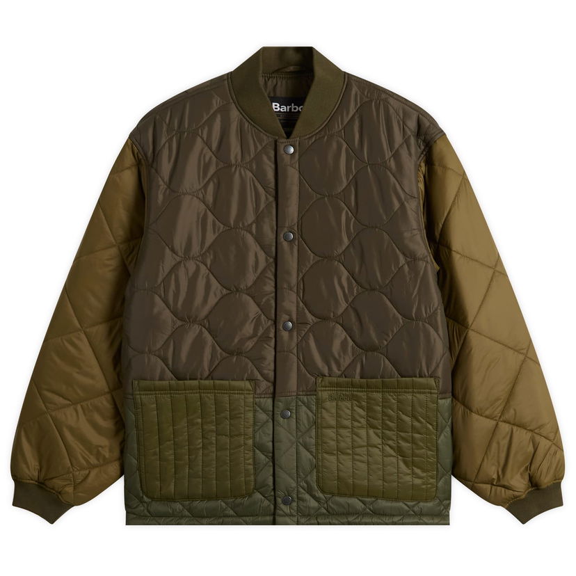 Bomber-takki Barbour Men's Heritage + Cording Quilted Jacket, Size Large Vihreä | MQU1855GN72