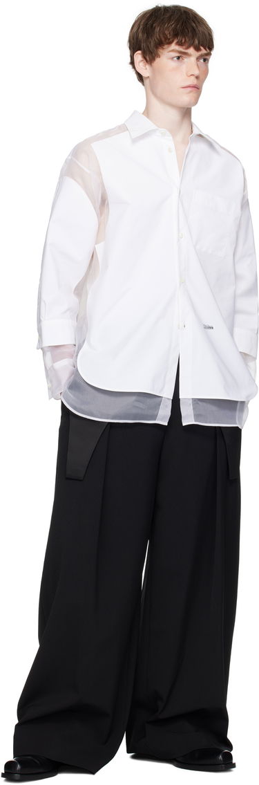 Paita Jean Paul Gaultier Jean Paul Gaultier 'The Petit Grand' Double Layered Shirt Valkoinen | 25/03-U-ST035-C075-01, 3