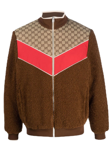 Takki Gucci GG Monogram-Pattern Zip-Up Jacket Ruskea | 716794 XJEUS 2396