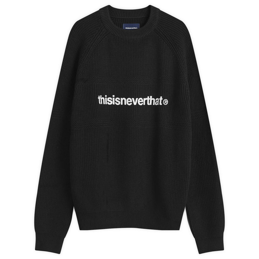 Villapaita thisisneverthat T-Logo Knit Jumper Musta | TN253KKNPK01-BLK