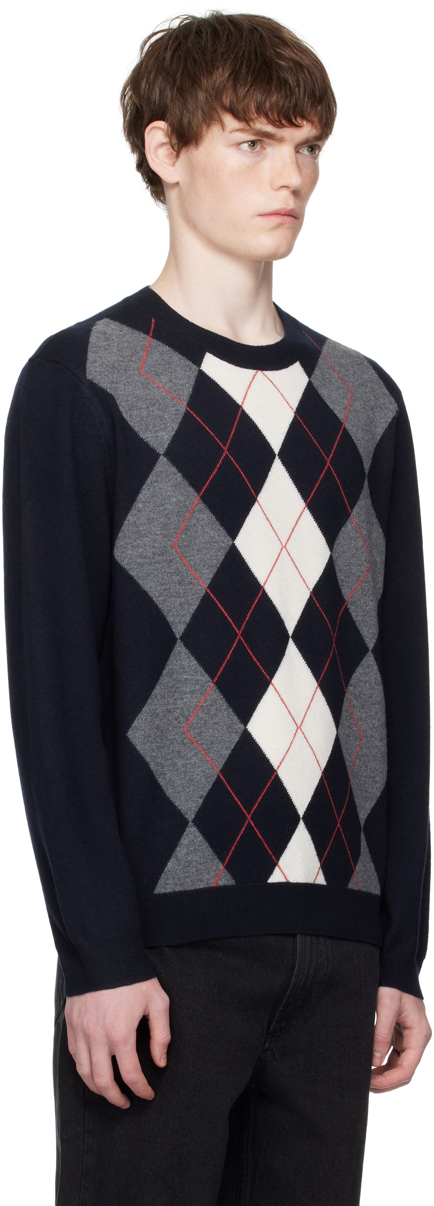 Villapaita A.P.C. A.P.C. Evan Argyle Sweater Tummansininen | WVBDR-H23419, 1