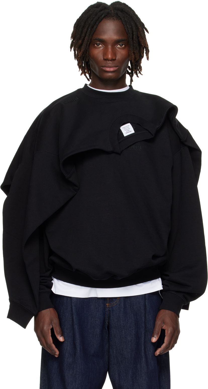 Huppari VETEMENTS VETEMENTS Double Layered Sweatshirt Musta | UH76CW400B