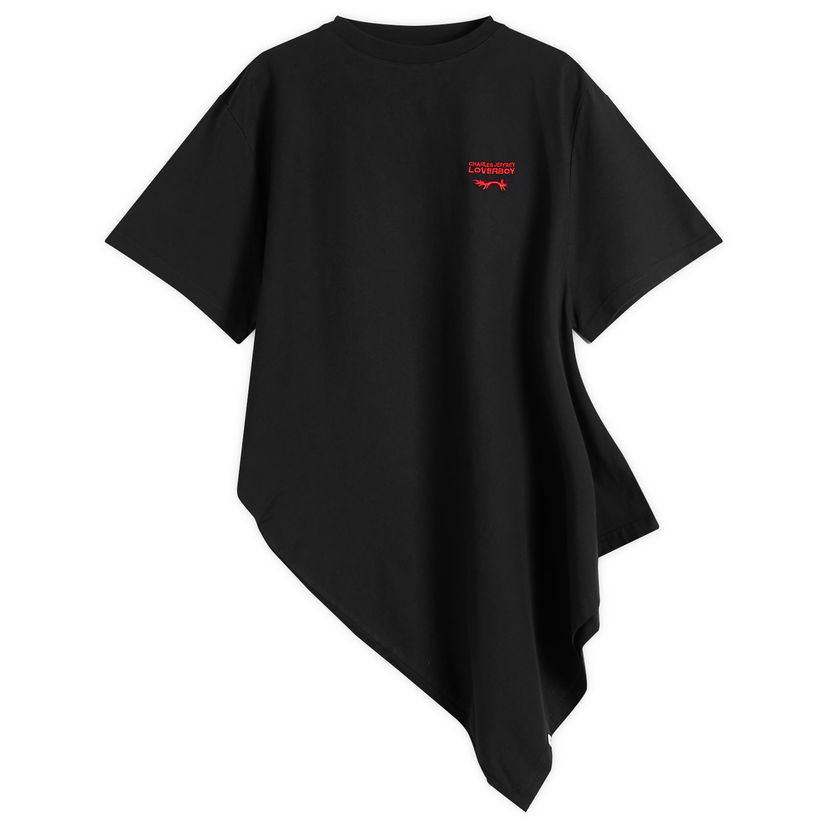 T-paita Charles Jeffrey Loverboy Charles Jeffrey Loverboy Topsy Turvy Asymmetric T-Shirt, Size Large Musta | 054101301