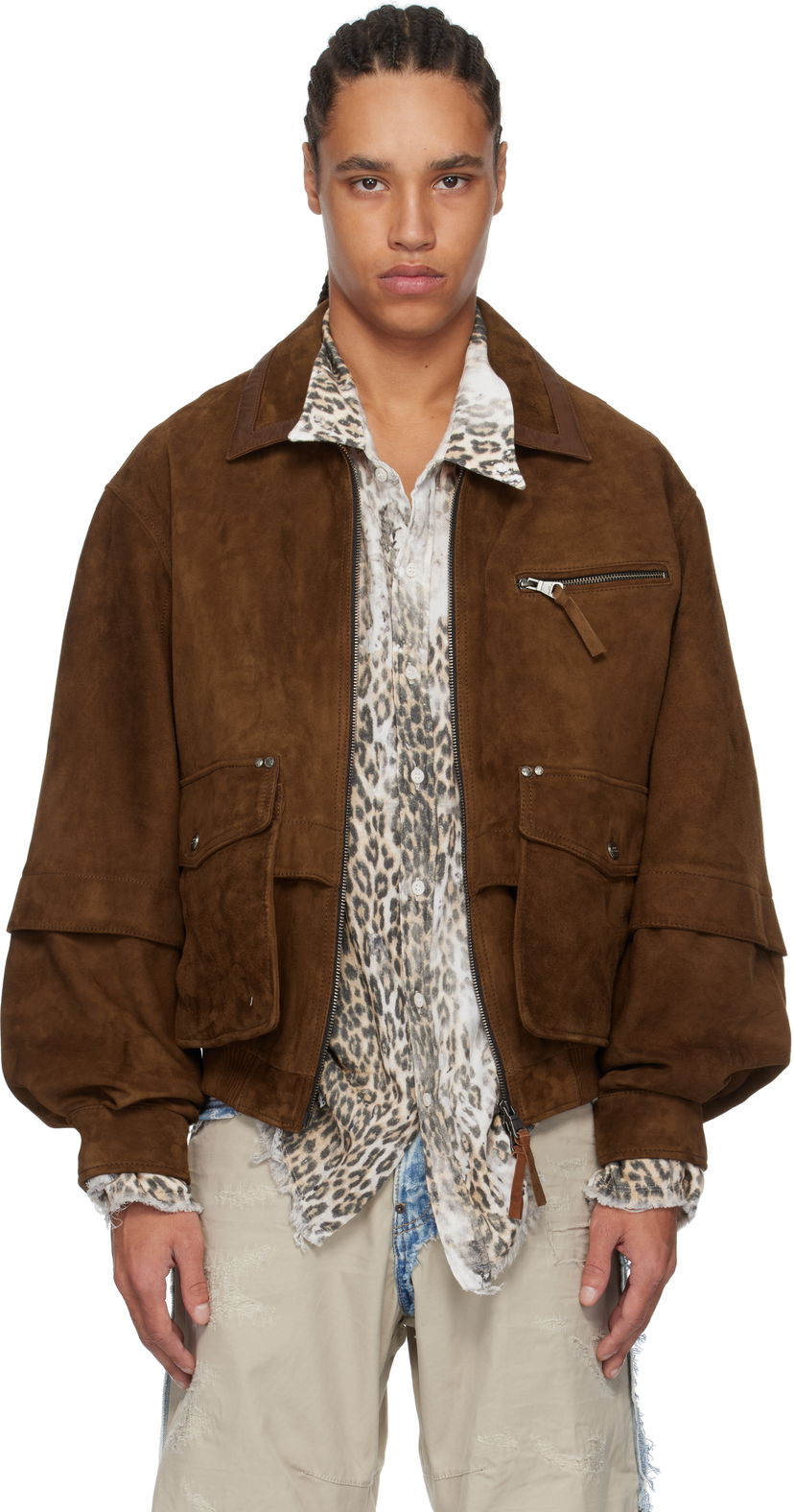 Bomber-takki Andersson Bell Andersson Bell Mikoos Suede Bomber Jacket Ruskea | awa673m