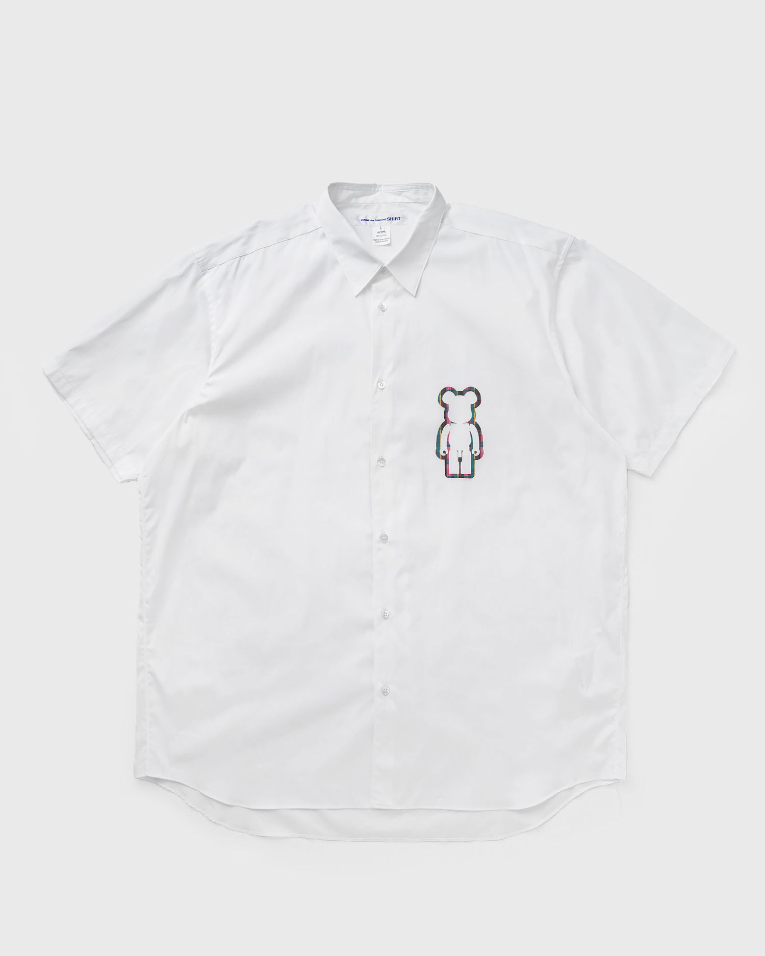 Paita Comme des Garçons Short Sleeve Woven Shirt with Bear Graphic Valkoinen | FO-B038-S25-1, 0