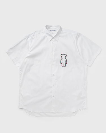 Paita Comme des Garçons Short Sleeve Woven Shirt with Bear Graphic Valkoinen | FO-B038-S25-1, 0