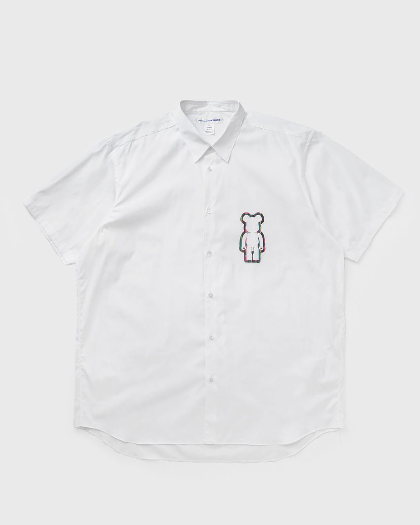 Paita Comme des Garçons Short Sleeve Woven Shirt with Bear Graphic Valkoinen | FO-B038-S25-1