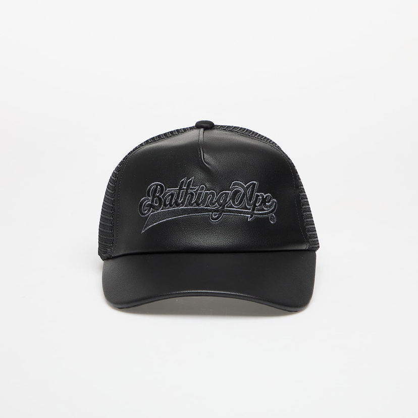 Korkki BAPE A BATHING APE Baseball Logo Mesh Cap Musta | 001CPL301002MBLK
