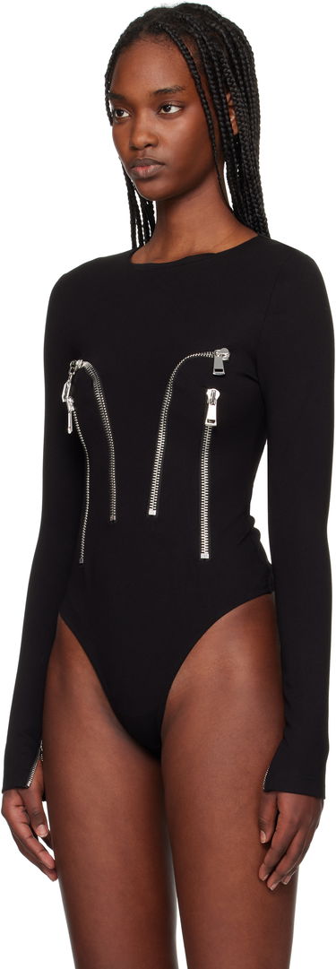Body Area AREA Long Sleeve Zipper Bodysuit Musta | RS25AWTP0064FA01, 3