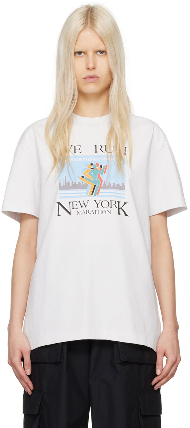 T-paita Alexander Wang 'Marathon' T-Shirt Valkoinen | UCC1241691