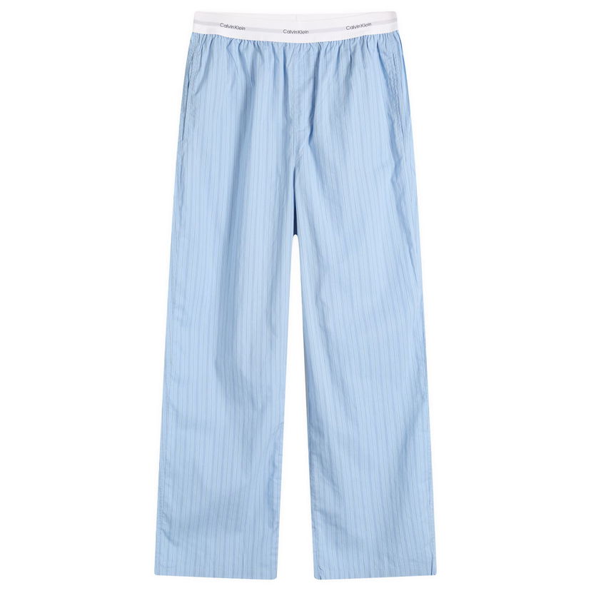 Pyjama CALVIN KLEIN Women's Cotton Poplin Sleep Pants, Size Large Sininen | LV00QS74102S3