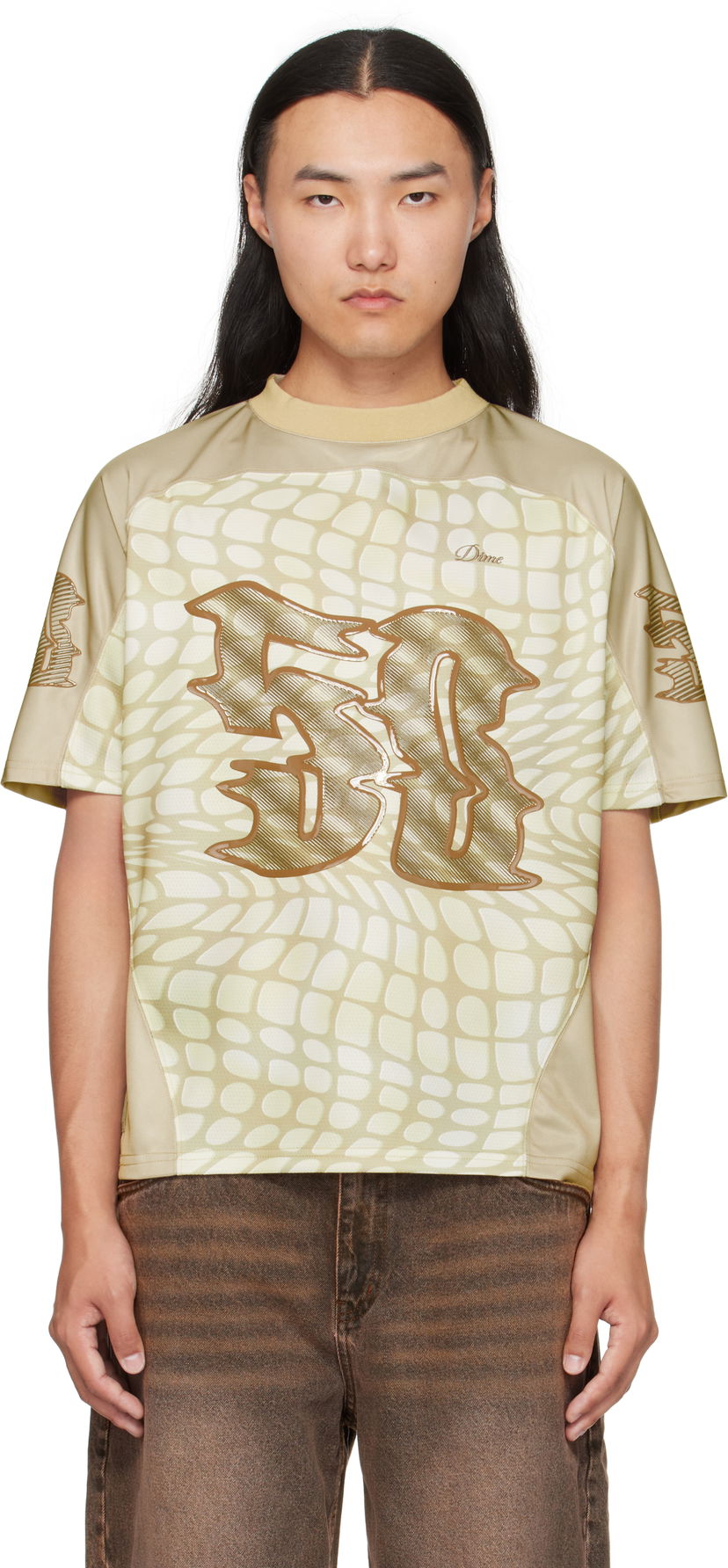 T-paita Dime Dime N50 Jersey T-Shirt Beige | DIMEFA256TAU