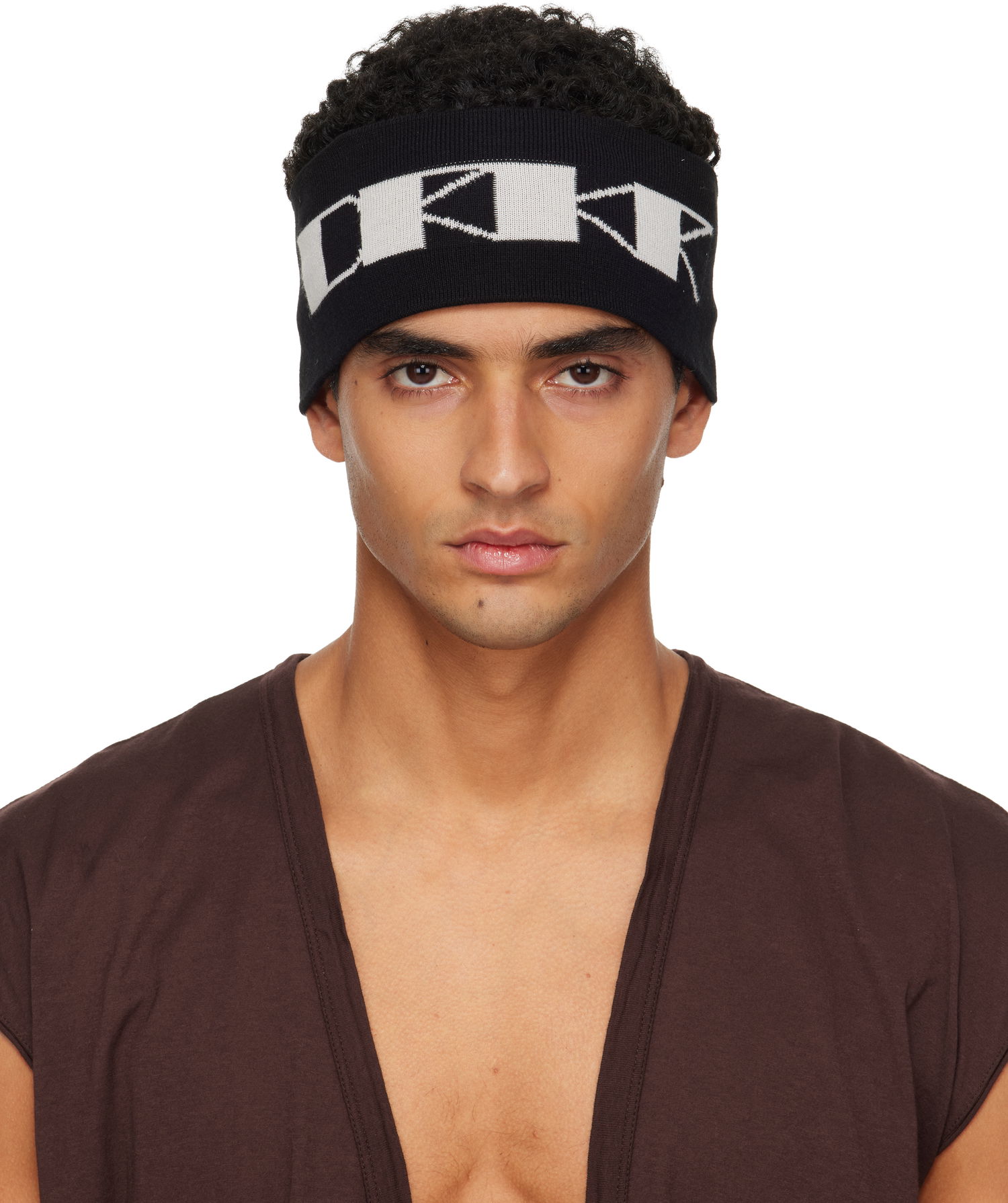 Hattu Rick Owens Rick Owens DRKSHDW Concordians Cotton Headband Musta | DA02E7480 KP6, 0