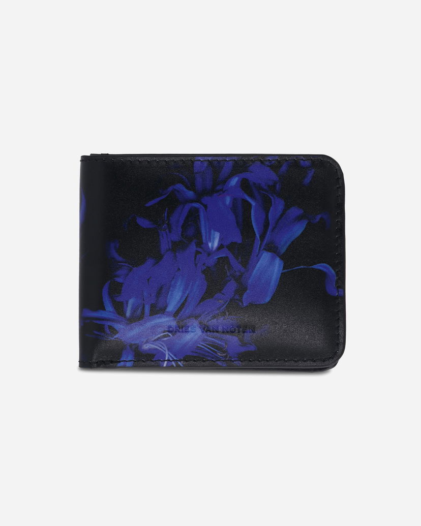 Lompakko Dries Van Noten Dries Van Noten Floral Print Leather Wallet Musta | 252-022110-598 504