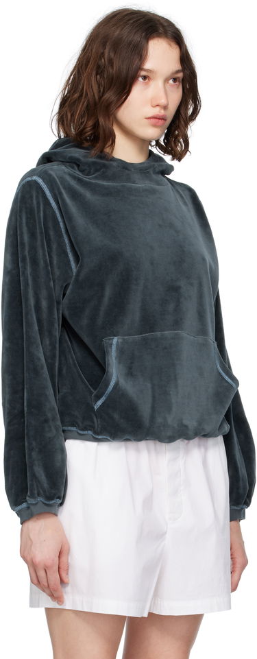 Huppari Baserange Baserange Pillow Velour Hoodie Harmaa | FPIH-VE-SU25, 1