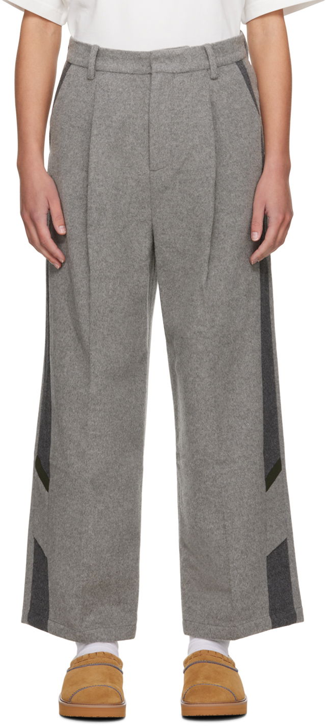 Housut ADER ERROR Wool Straight-Leg Trousers Harmaa | BMADFWSA0203GR, 0