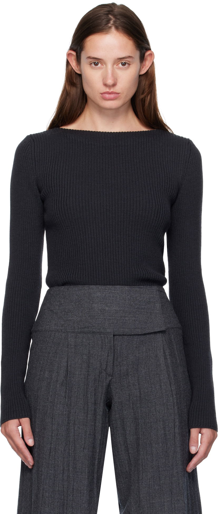Villapaita OUR LEGACY Our Legacy Strict Knit Sweater Tummansininen | W4253SO