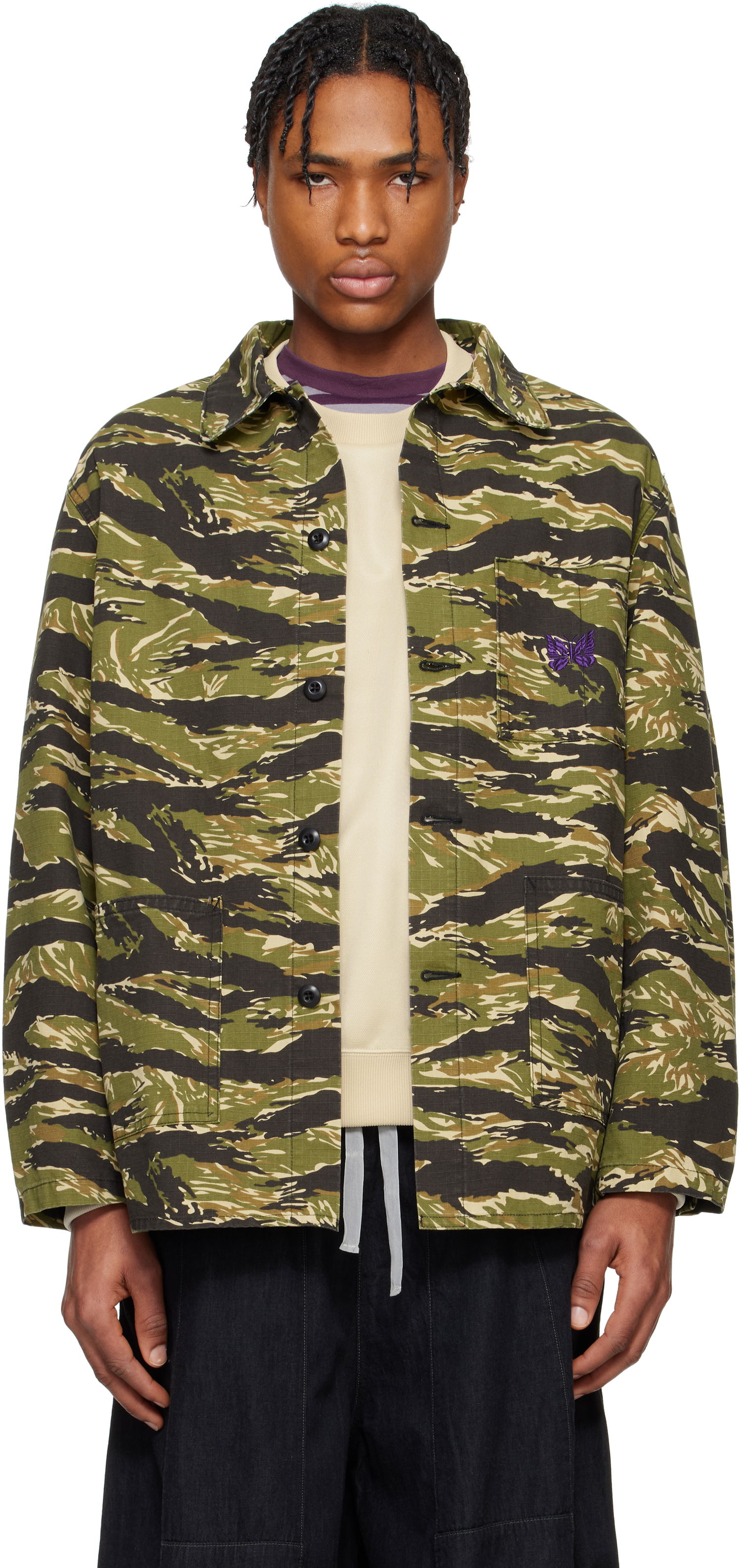 Paita Needles Needles D.N. Coverall Jacket Vihreä | QV149, 0