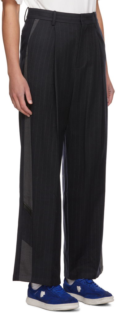 Housut ADER ERROR Pinstripe Wide-Leg Trousers Musta | BMADFWSA0203NV, 1