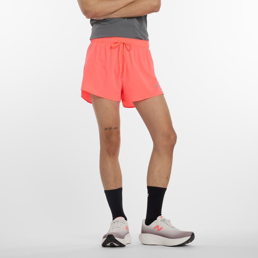 Shortsit New Balance Impact Run 3 Inch Short Oranssi | NBMS51283URR