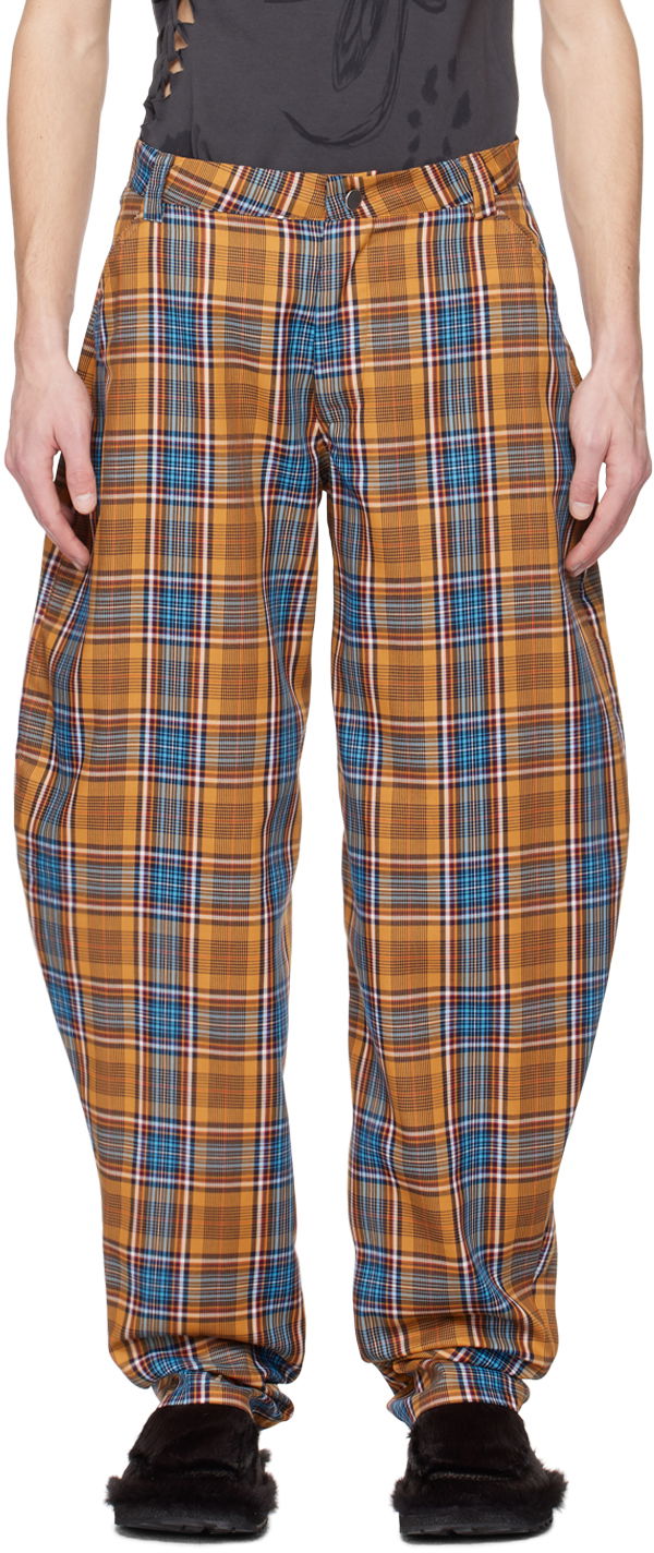 Housut Collina Strada Collina Strada GRR Plaid Trousers Oranssi | XX6428