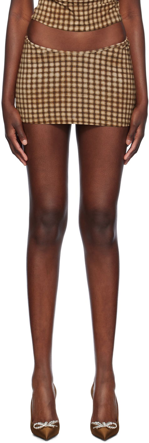 Hame Miaou Miaou Elektra Cutout Miniskirt Ruskea | 4014TJBPLD