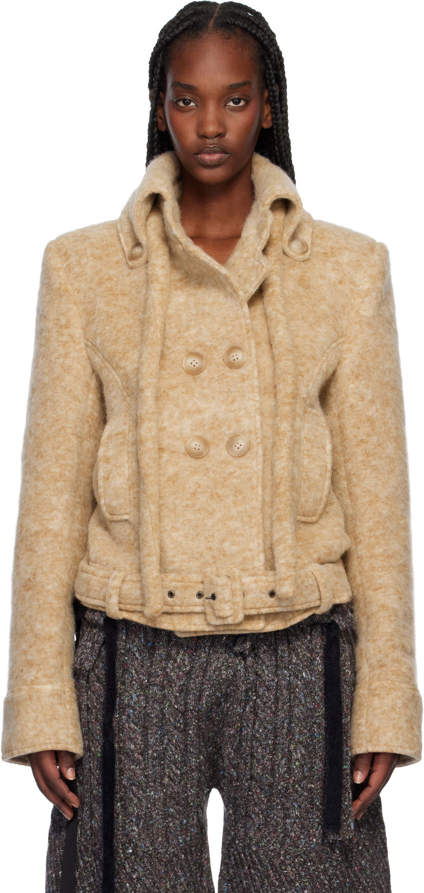 Takki Ottolinger Ottolinger High Collar Jacket Beige | 2223060401