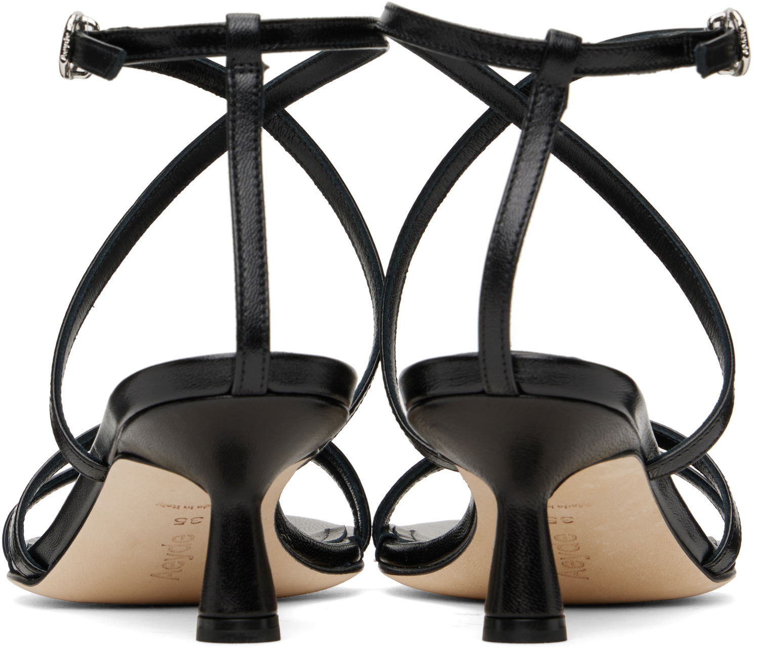Asusteet Aeyde Aeyde Maeve Leather Heeled Sandals Musta | A11-HS-PRAR55ST156-SS25-800-007, 1