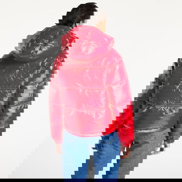 Puffer takki Tommy Hilfiger Tommy Jeans Shiny Hooded Badge Jacket Punainen | DW0DW20210 XME, 3