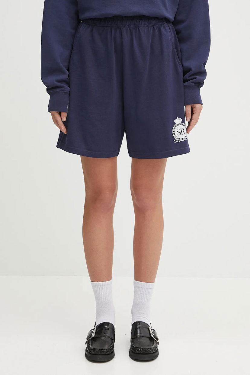 Shortsit Sporty & Rich Sporty & Rich Royal Club Gym High Waist Shorts Tummansininen | SH039620219BL106