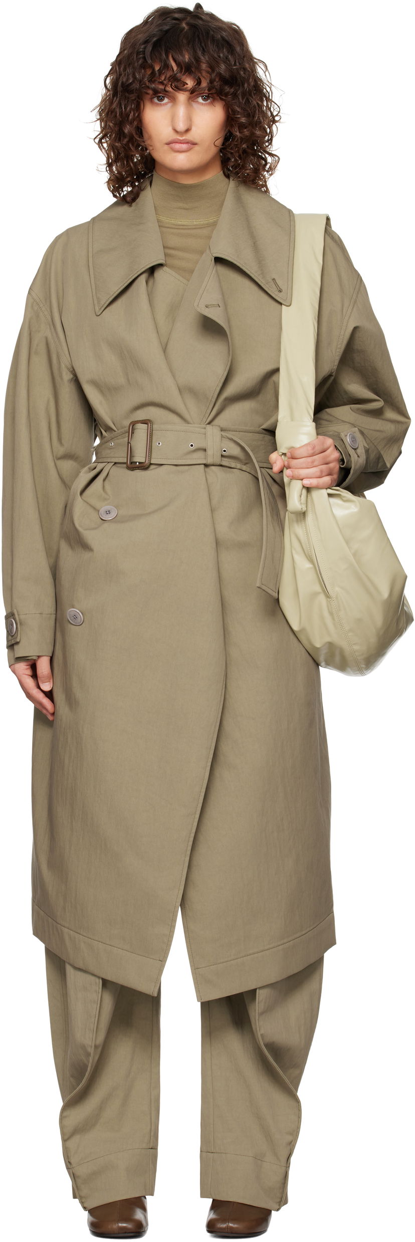 Trenssitakki LEMAIRE Lemaire Water-Repellent Trench Coat Vihreä | CO1059 LF1228