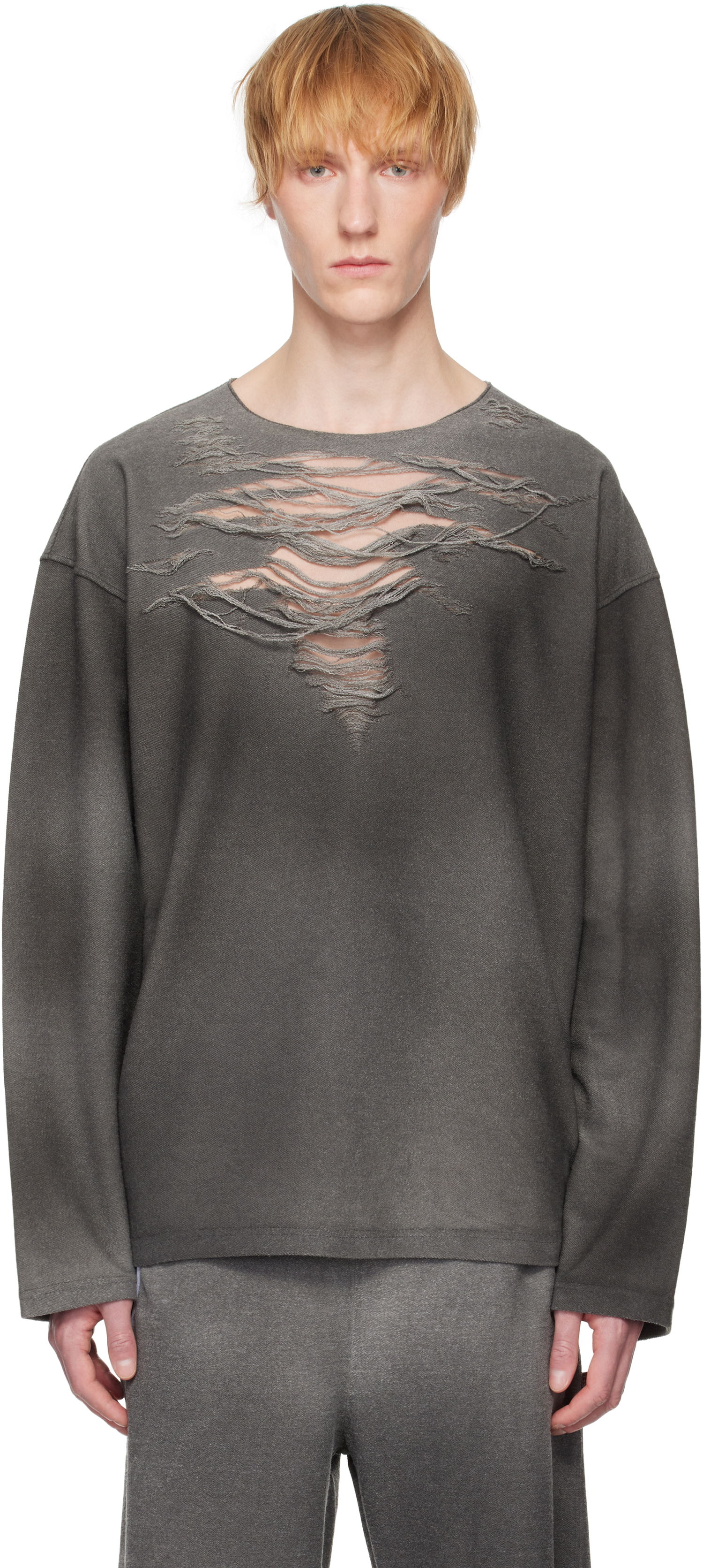 Villapaita Diesel Diesel S-Ruben Distressed Sweatshirt Harmaa | A18216-0PLAI-9AW, 0