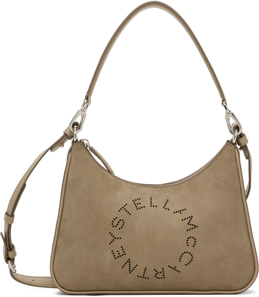 Olkalaukku Stella McCartney Stella McCartney Alter Suede Shoulder Bag Beige | 7B0104WP0590