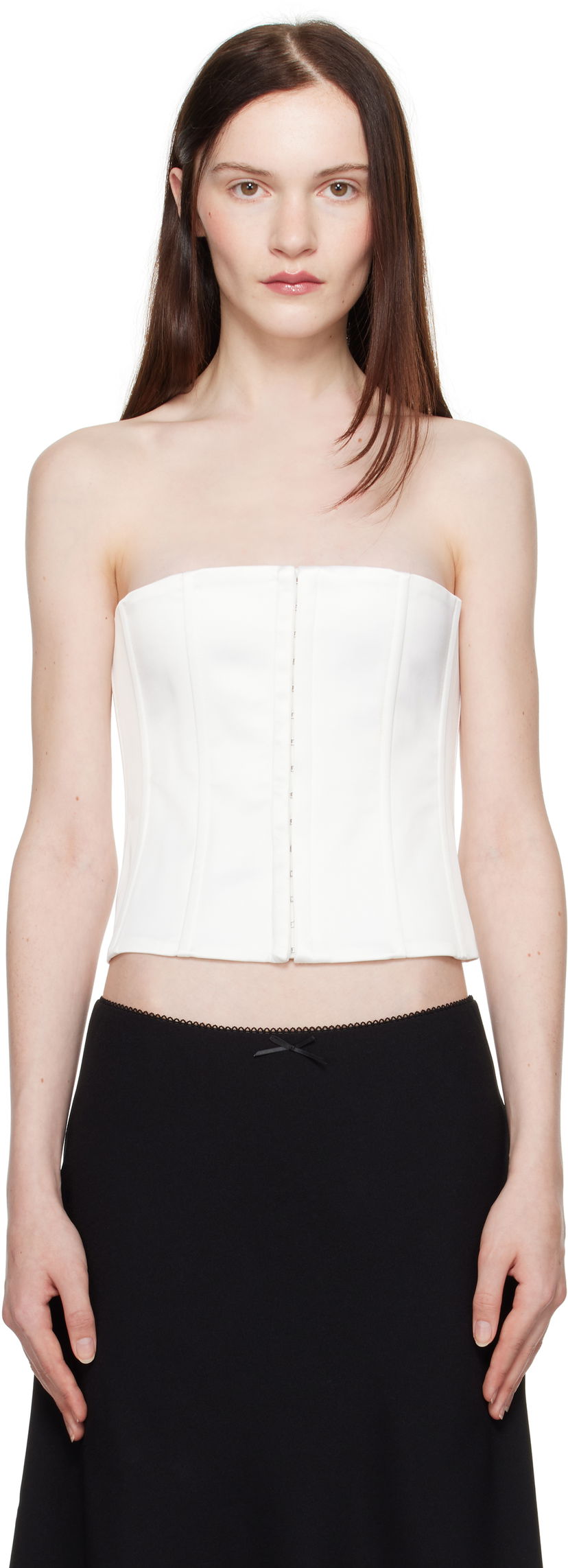 Rintaliivit GUIZIO Guizio Satin Corset Top Valkoinen | C00105W037