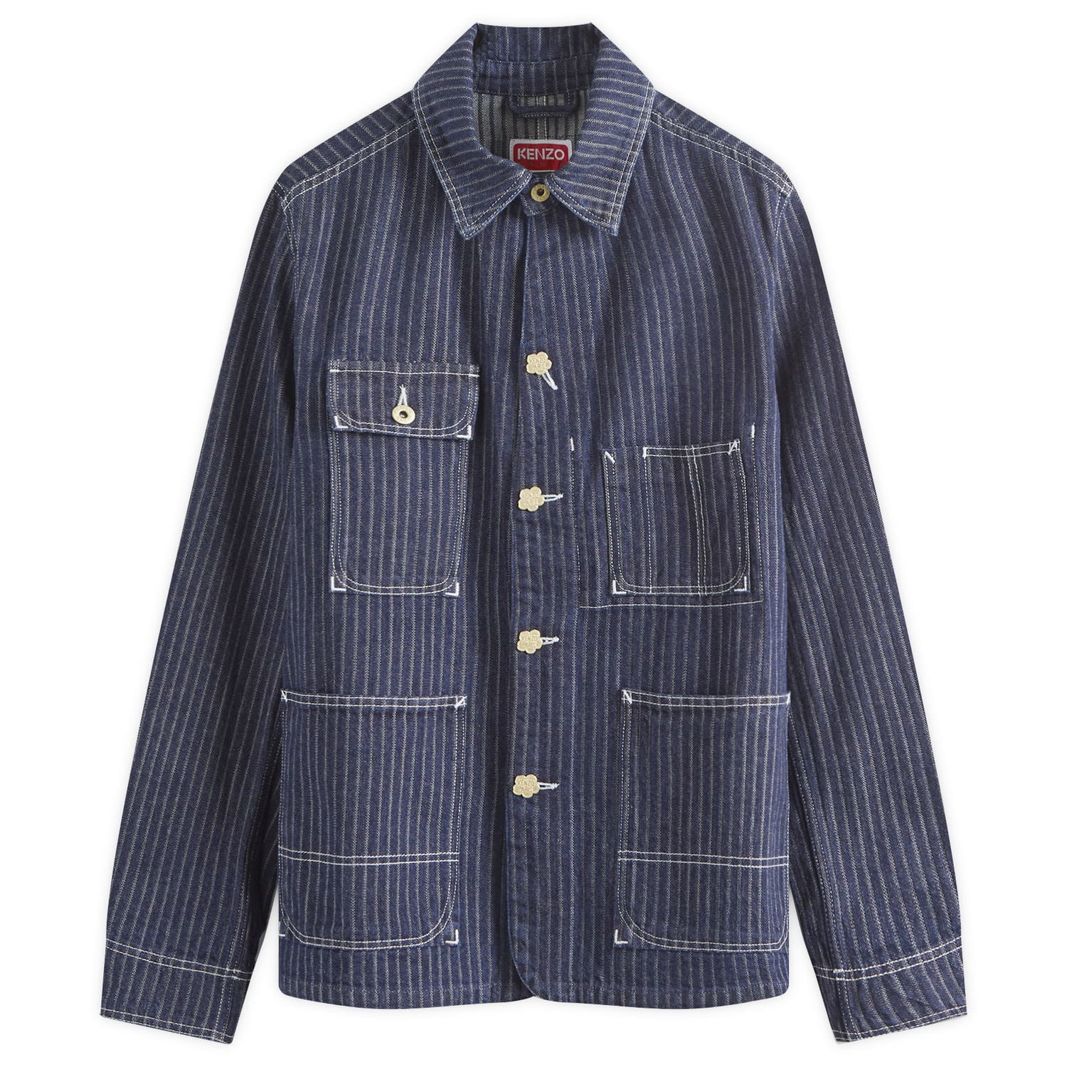 Takki KENZO Ticking Stripe Relaxed Chore Musta | FE65DV1126F1-DM, 0