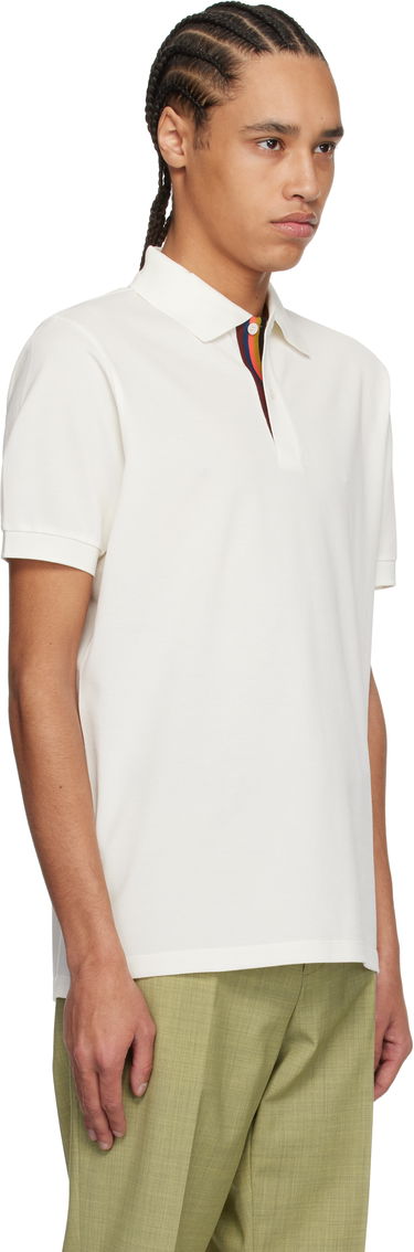 Poolopaita Paul Smith Paul Smith Artist Stripe Placket Polo Valkoinen | M1R-698PP-L00086-01, 4