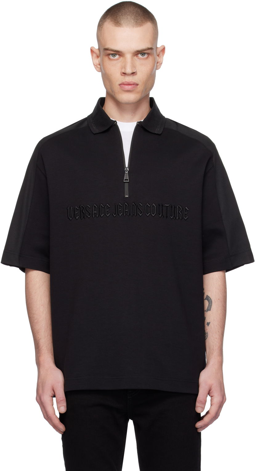 Poolopaita Versace Goth Logo Polo Musta | E77GAGC01_ECJ03C