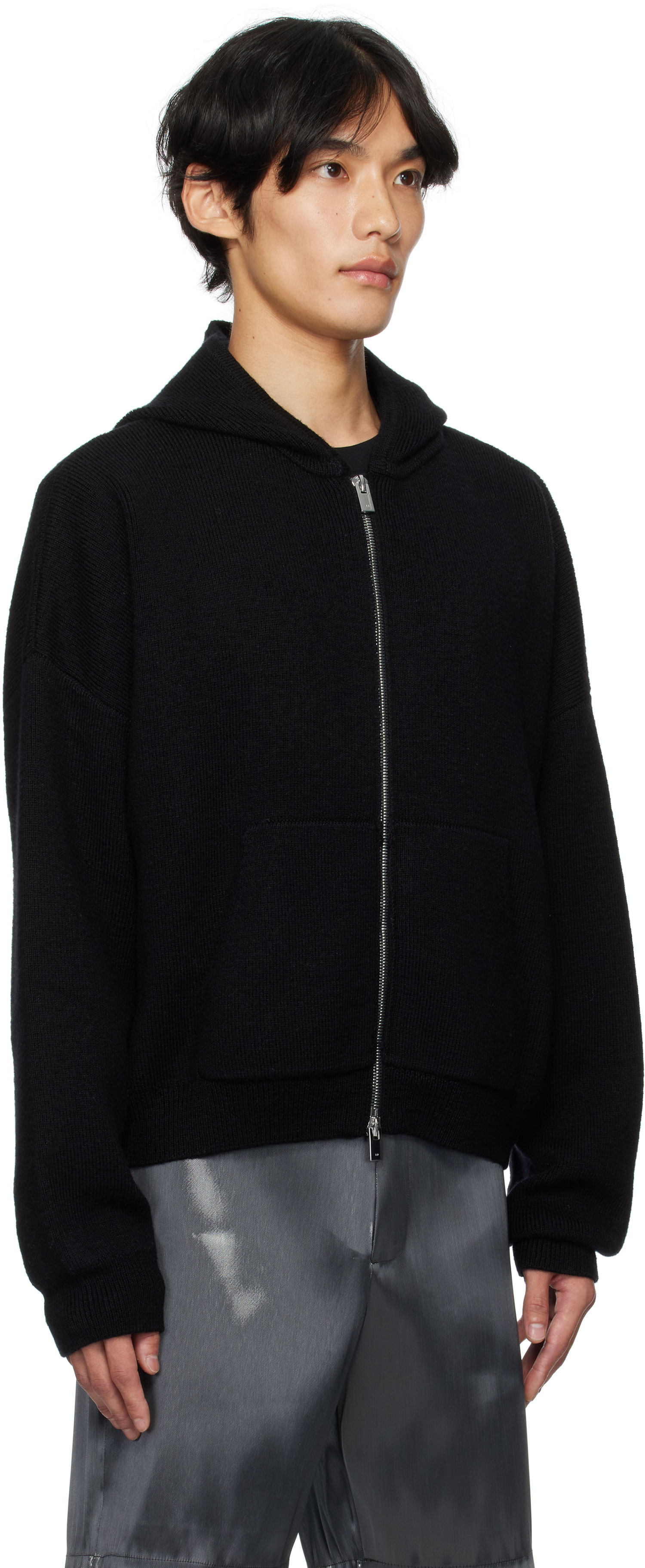 Huppari HELIOT EMIL HELIOT EMIL Lampi Knit Zip-Up Hoodie Musta | PREAW25_M_07_076_BLK01, 1