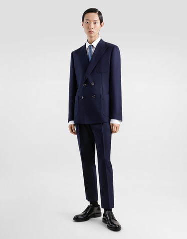 Housut Dolce & Gabbana Dolce & Gabbana Wool Dress Pants With Double Darts Tummansininen | GV4EETFM2GUB0665, 1