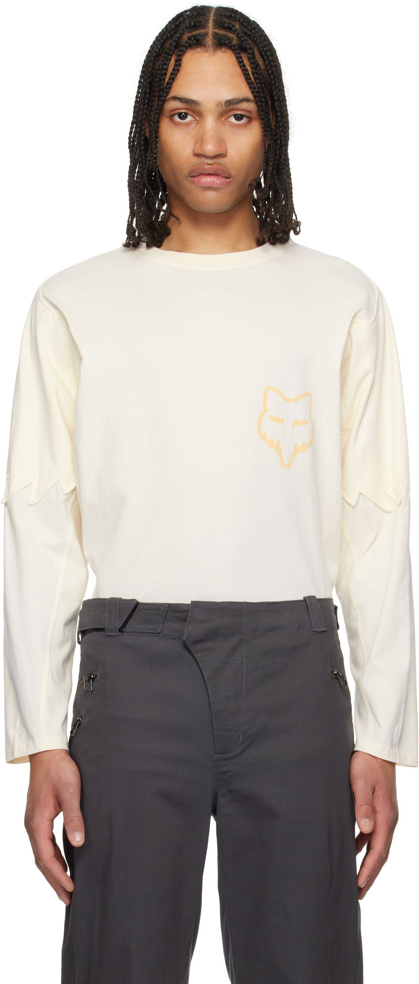 T-paita KIKO KOSTADINOV Kiko Kostadinov Fox Racing Edition Long Sleeve T-Shirt Beige | 36885-244