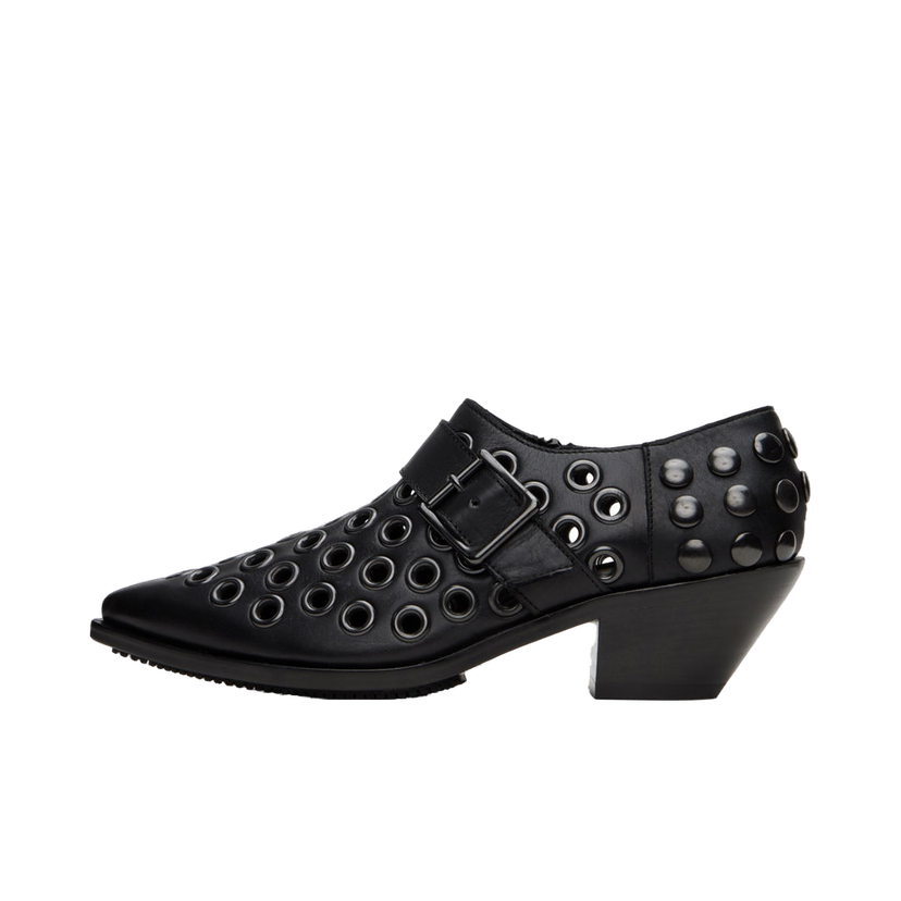 Tennarit ja kengät Junya Watanabe Steer Oiled Studded Leather Heels Musta | JL-K106-001