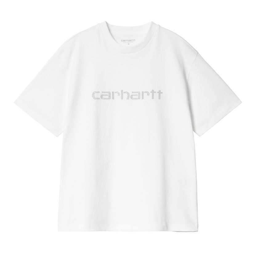 T-paita Carhartt WIP Short Sleeve Rivet Script T-Shirt Valkoinen | I034406_7