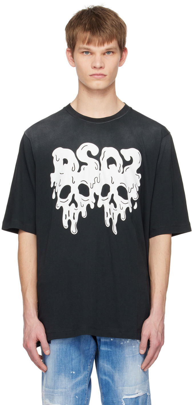 T-paita DSQUARED2 Dsquared2 After Midnight Goth Skater T-Shirt Musta | S74GD1137_S21600
