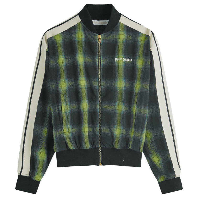 Bomber-takki Palm Angels Classic Logo Check Bomber Jacket Vihreä | PWBD058F24FAB0015503