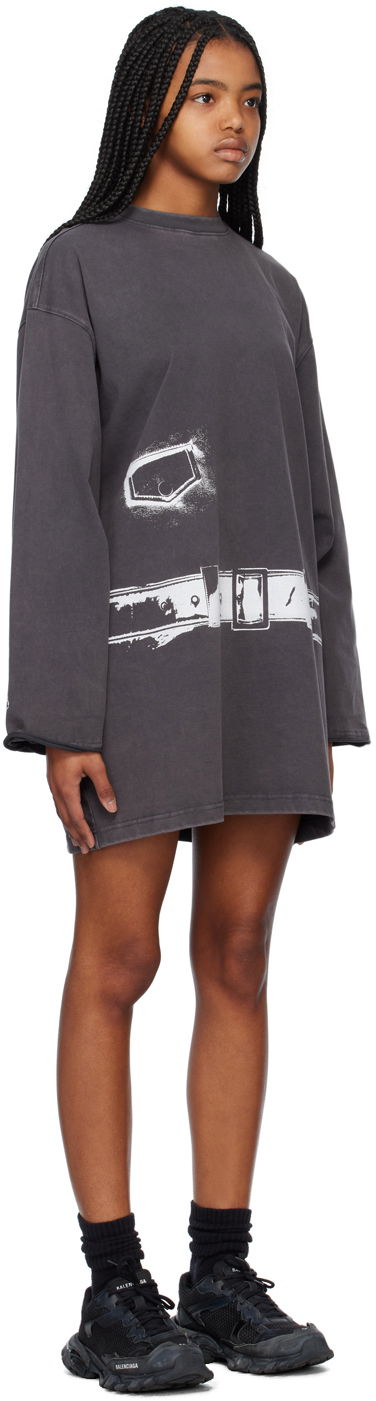 T-paita We11done We11done Trompe L'Oeil T-Shirt Minidress Harmaa | WD-TO1-23-894-W-CH, 1