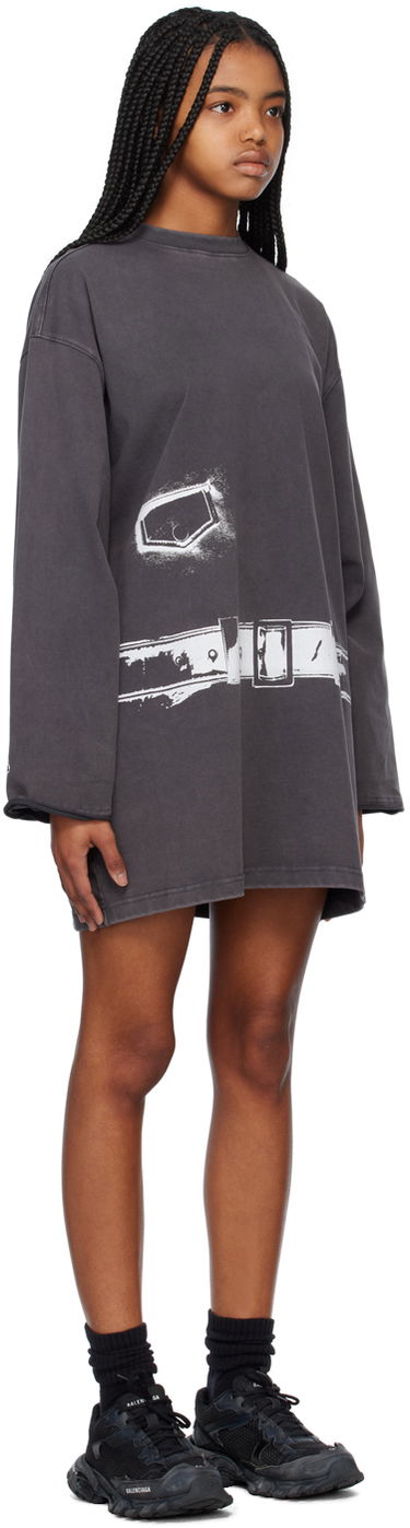 T-paita We11done We11done Trompe L'Oeil T-Shirt Minidress Harmaa | WD-TO1-23-894-W-CH, 1