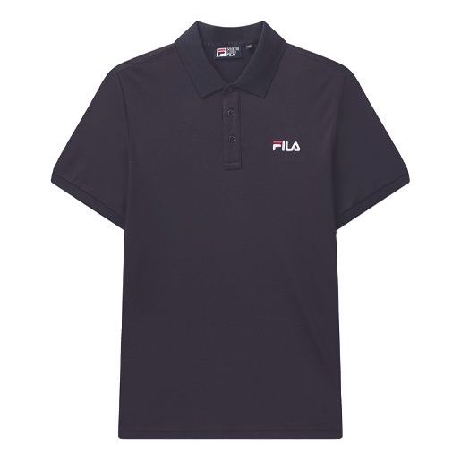 Poolopaita FILA Logo Embroidered Short Sleeve Polo Tummansininen | F11M028126F-NV